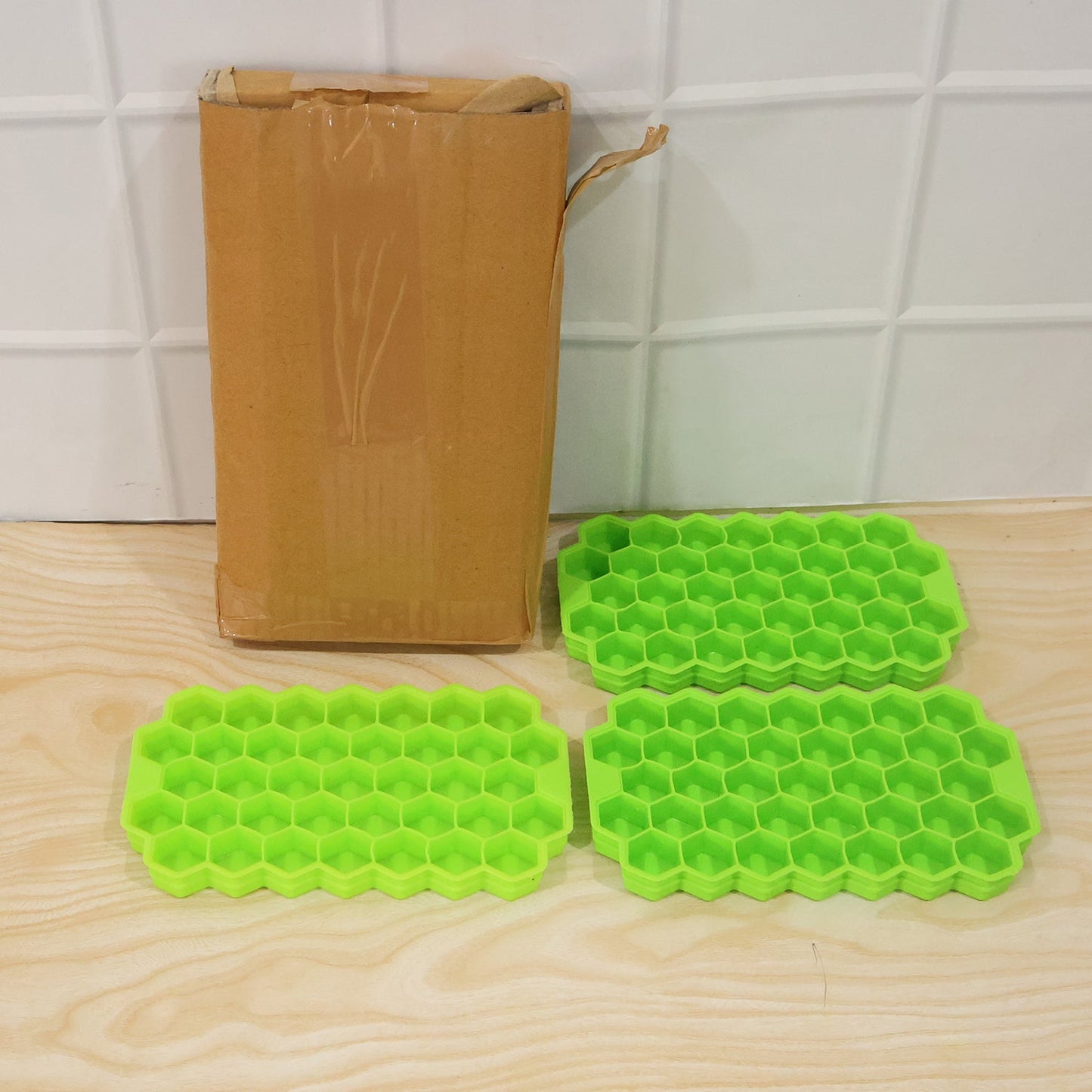 Silicone Honeycomb Ice Cube Tray 37 Cavity Flexible Mould For Freez...
