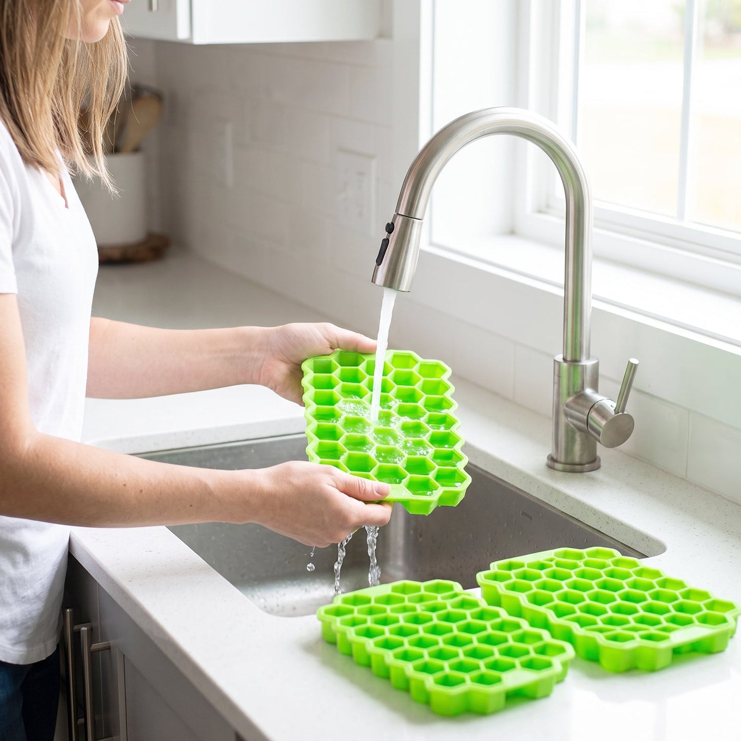 Silicone Honeycomb Ice Cube Tray 37 Cavity Flexible Mould For Freez...