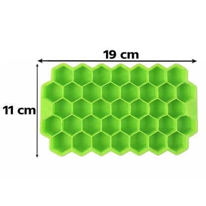 Silicone Honeycomb Ice Cube Tray 37 Cavity Flexible Mould For Freez...