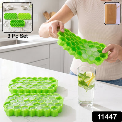 Silicone Honeycomb Ice Cube Tray 37 Cavity Flexible Mould For Freez...