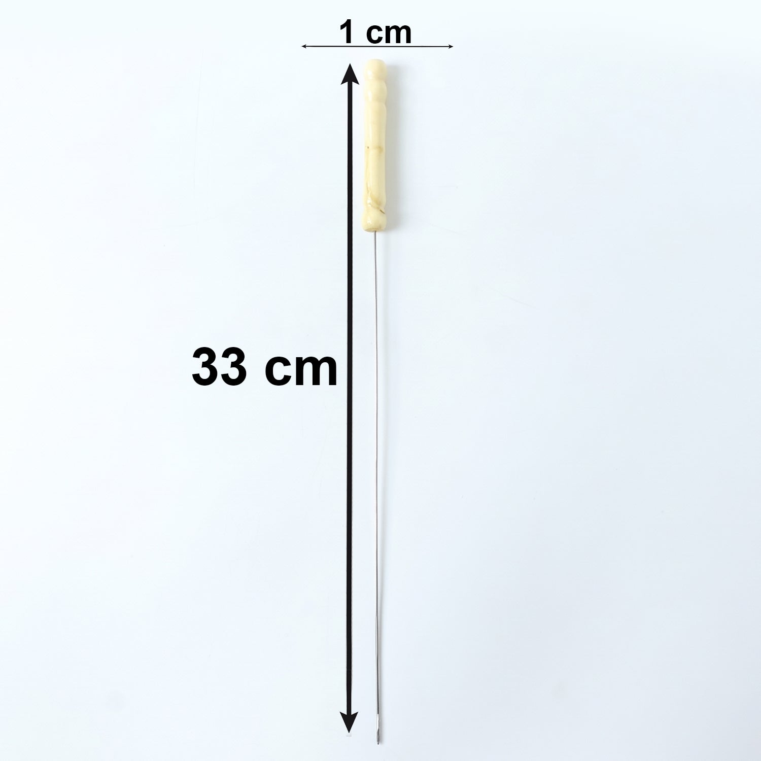 Stainless Steel Bbq Skewers With Wooden Handle (12 Pc)