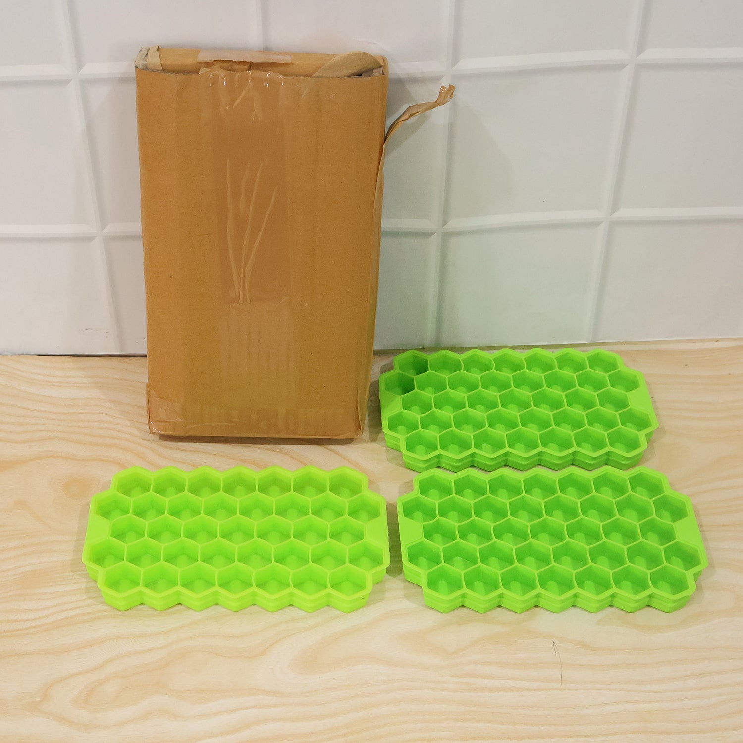 Silicone Honeycomb Ice Cube Tray 37 Cavity Flexible Mould For Freez...